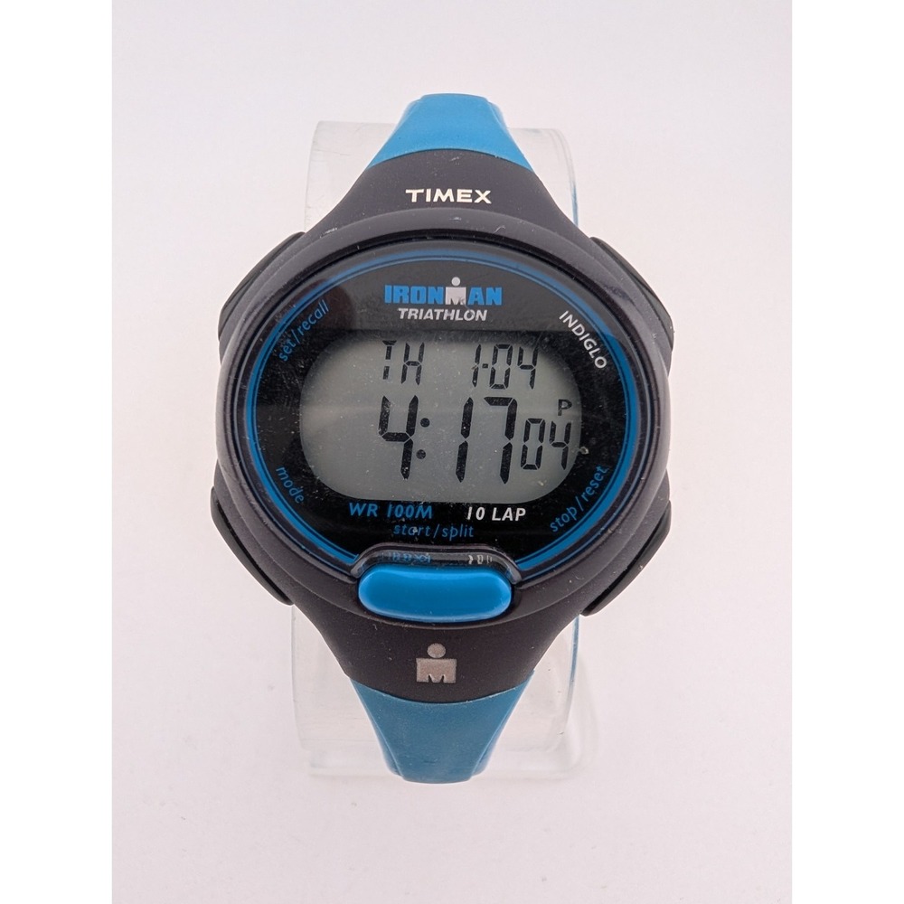 Timex Ironman Triathlon Digital Sport 10 Lap Women's Watch Blue/Black- Working